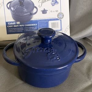 NWT Fiesta Cobalt Cast Iron Mini Casserole